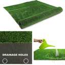 Artificial Grass Turf Lawn Outdoor Indoor 4FTx6FT Fake Grass Carpet for Pets 0.4 Inch Realistic Faux Grass Rug with Drain Holes for Garden Lawn Landscape Balcony Party Wedding Christmas Rug
