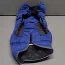 QBLEEV Warm Dog Coat - Reflective Jacket, Waterproof Coat With Turtleneck for Cold Weather, Thick Fleece Dogsnowsuit Christmas Vest - Large (Blue)