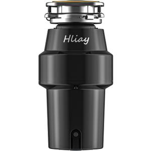 DC Garbage Disposal 3/4 HP Quiet (60dB) with Cord & Dishwasher Hookup for Kitchen Sink Food Waste, 6-Stage Grinding, 3-Bolt, 110V 60Hz, 2700RPM, Continuous Feed, Titanium Stainless Steel