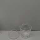 2Pcs Orchid Pots with Holes and Tray, Transparent Glass Planter for Orchids with Drainage Hole&Saucer, Orchid Planter for Repotting, Modern Breathable Pots for Indoor Flower Plants(4.3+5.8inch)