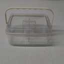 Fruit Ice Serving Tray, Chilled Veggie Tray, Shrimp Cocktail Serving Dish, Appetizer Serving Platter for Parties, Clear Party Platter with Lid and 4 Compartments Keeps Food Cool (transparent)