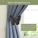 Butterfly Curtain Holdbacks Rustic Metal Set of 2 Decorative Wall Mounted Tiebacks for Drapes, Elegant Window Treatment Hardware for Living Room, Bedroom & Office Unisex Home Dcor