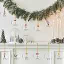 Bucherry 24 Pcs Christian Christmas Ornaments Bulk 3.15 Inch Christian Gifts for Women Colorful Flower Religious Ornament for Christmas Tree Faith Inspirational Gifts for Xmas Church Mom Women