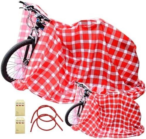 ZMCINER 2 PCS 40” x 80” Bike Gift Bag Extra Large Christmas Gift Bags for Bike Christmas Gift Bags for Giant Gifts Jumbo Bicycle Gift Bag with Strings and Tags