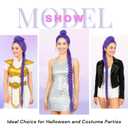 Morvally Womens 47 Inches Purple Long Braided Ponytail Wig - Anime Cosplay Wigs for Women Halloween Costume Party (Purple, Adults)