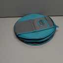 Insulated Round Thermal Casserole Food Carrier for Lunch, Lasagna, Potluck, Picnics, Vacations - Teal and Grey