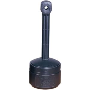Justrite, Personal Smokers Cease-Fire Outdoor Ashtray, Polyethylene Standing Ashtray with Steel Bucket, 1 Gallon, Black, 26806D