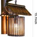 Vintage Wall Sconce Lamp Japanese Style Rural Bamboo Wood Wall Light Fixture Interior Decoration Wall Lamp for Hallway, Corridor, Stairs,Hotel