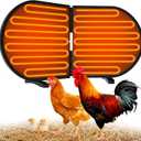 Chicken Coop Heater for Winter, 220W Foldable Flat-Panel Radiant Heater for Chicken Coop, Large Waterproof Chicks Coop Heater with 2 Heating Plates for Chick Kitten Pet Animal 22.5'' X 11.2''