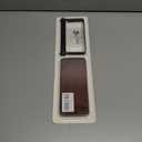 Rustic Toilet Paper Holder Wall Mount - 6.69"x2.95" Solid Wood Bathroom Tissue Paper Roll Hoder with 5.7" Stainless Steel Rod, Farmhouse Paper Towel Holder for Small Space