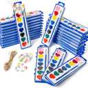 Watercolor Kids Card Set, 24 Pack Bulk Washable Paint Set, 8 Color Watercolor Paint with Brush, End of Year School Classroom Supplies Party Favors