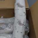 Small Gas Fireplace Logs, Ceramic White Birch Wood Gas Logs Indoor Insert, Vented, Propane, Electric Gas Fireplace, Linear Fire Pits, Ceramic Fiber Outdoor Gas Fireplace Fire Pit, 6pcs Logs Decor