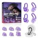 2 Pairs Reusable Soft Silicone Noise Block Earplugs for Sound Proof, 30db Noise Reduction Earplug