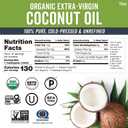 Viva Naturals Organic Coconut Oil, 16 fl oz Unrefined, Cold-Pressed Extra Virgin Coconut Oil, USDA Organic & Non-GMO, Natural Cooking Oil, Hair Oil & Skin Oil (EXP 02/19/27)