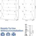 APEXCHASER Clothes Drying Rack Folding - 3 Tier Laundry Drying Rack for Clothes, Expandable Metal Clothing Dryer, Collapsible Towel Rack, Air Drying Rack, White