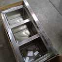 Profeeshaw NSF 3 Compartment Sink Commercial of Stainless Steel with 10'' x 14'' x 10'' Bowl Bar Utility Basin for Restaurant, Bar, Utility Room and Garage