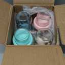 4 Pack Overnight Oats Containers with Lids and Spoons, 20 oz (16+4) Overnight Oats Jars, Glass Mason Jars with Dry and Wet Separation for Oatmeal Salad Yogurt, Dual-Layer Yogurt Containers with Lids