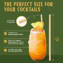 Bulk | Cocktail 6" Agave Straws | 2000 count | Sustainable & Compostable Drinking Straws made from Upcycled Agave Plant Fiber | Long-Lasting, Durable Drinking Straws that Won't Get Soggy, Standard