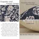 Navy Blue 18x18 Floral Pillow Covers：Vintage Decorative Pillow Boho Patterned Covers Neutral Modern Farmhouse Square Cushions Cotton Accent Covers - Sofa Bed Living Room couch Pillowcases Set of 2