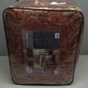 Madison Park Essentials Brystol 24 Piece Room in a Bag Faux Silk Comforter Jacquard Paisley Design Matching Curtains Down Alternative All Season Bedding-Set, Cal King(104"x92"), Red