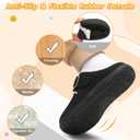 JOINFREE Toddler Slippers Warm Kids Girl Fuzzy House Mules Slippers Boys Wide Toe Slip On Moccasins Slipper Bedroom Memory Foam Home Clogs Shoes Indoor Outdoor Loafers (Black)