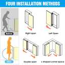Cabinet Sliding Door Hinge with Handle, 180 Degree Swing Cabinet Door, Suitable for cabinets, Shoe cabinets, wardrobes, Corner Cabinet Doors (Bus Door Hinge, Set, 1)