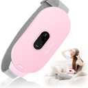 Portable Cordless Heating Pad Cramps:COSYGLOW 6 Heat Levels 6 Massage Modes,3S Fast Heating,Period Menstrual Electric Heating Pad,Gifts for Women and Girls (Pink)