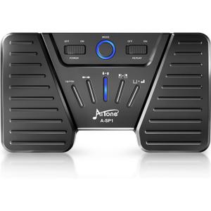 AITONE Wireless Page Turner Bluetooth Foot Pedal Music Page Turner for iPad Tablets Android ios Phones Piano Keyboard Compatible with Various Music App (ASP1)