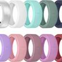 10 Pack Ring Cover Compatible with Oura Ring Gen 4/Ceramic, Oura Ring Gen 3, Anti-Scratch Elastic Silicone Oura Ring Protector Case for Men Women Working Out Gym (10Collors-1, S (6/7/8/9/10))