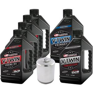 VTTOCK15 Complete Engine Oil Change Kit for V-Twin Full Synthetic Harley Davidson Twin Cam, 6 quart