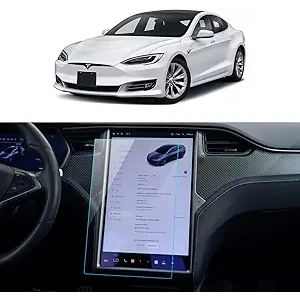 for Tesla Model X screen protector 2016 2017 2018 2019 2020 & Model S 2013-2020 Accessories Navigation Touchscreen Protector Film Tempered Glass HD Clear Anti-Glare 17''