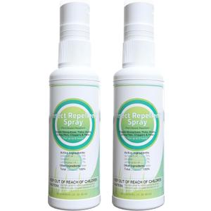 Insect Repellent Spray for Kids People Skin Bug Spray Travel Size Plant-Based Ingredients to Repel Mosquitoes Outdoor 2fl oz (2 Pack)