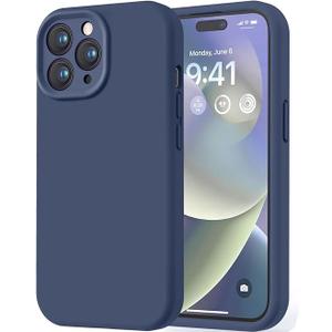 LOVE 3000 Designed for iPhone 14 Pro Case, Premium Silicone with [Soft Anti-Scratch Microfiber Lining] Shockproof Protective Phone Case for Men Women Girls 6.1", Navy Blue