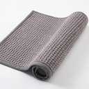 Bathroom Rugs Non Slip Washable, Super Absorbent Thin Bath Mat for Small Quick Dry Low Pile Bathroom Rug, (Light Gray, 32x20)