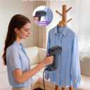 Vacuum Steamer for Clothes,3500Pa Suction Handheld Clothes Steamer,LED Display, Multiple Mode Adjustment,Steaming & Ironing 2 in 1,Portable Steamer No Board Needed, 160ml Water Tank (for 110‑120V)
