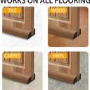 2 Pack Door Draft Stopper 36" Adjustable Under Door Draft Stopper Soundproofing 30 Inch to 36 Inch Noise Blocker Seal Large Gap up to 1.2", Easy to Install Wood Color
