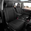 FREESOO for Toyota 4Runner Seat Covers 2011-2024, Custom Leather Seat Covers for Cars, Luxury Car Seat Covers Full Set, Waterproof Car Seat Cushion Protector, Black Red ONLY FIT 3-Row 7 Seats Model