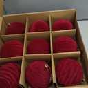 Waipfaru 9PCS 3.94In Large Velvet Ornaments for Christmas Tree, Burgundy Red Velvet Christmas Ornaments Balls Set, Shatterproof Flocked Hanging Ornaments for Xmas Tree Wreath Garland Home Decor