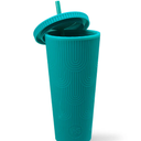 MERMAID SCALE MATTE TUMBLER- TEAL