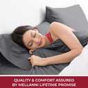 Mellanni 400 Thread Count Cotton Sateen Bedding Set - 4 Piece Bed Sheets Set - Fits Mattresses up to 16" Deep - Cooling Sheet for Hot Sleepers (King, Gray)