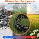 10 FT 3 Prong Dryer Extension Cord Outdoor Black, 30 AMP 10/3 Gauge Heavy Duty, NEMA 10-30P to 10-30R, Waterproof STW Jacket ETL Listed for Dryers & EV Charging