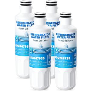 LT1000P Water Filter Replacement Fit for L-G Lt1000P/PC/PCS Compatible with L-G Models ADQ747935, ADQ74793501/02, MDJ64844601, LFXS26973S, LMXS30796S Water Filters, 4Packs By AVXBYR