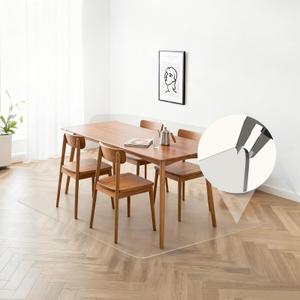 Office Chair Mat for Hard Floors,45"x54" Desk Mat for Chair for Hardwood Floor,Non-Slip Hard Floor Protector Desk Chair Mat for Home,Vinyl Floor Mat for Kids & Pets - Not for Carpet (Clear)