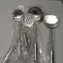 6 Pc Stainless Steel Cooking Utensils Set with Ergonomic Handles  Heat Resistant Kitchen Tools Includes Slotted Spatula, Skimmer Ladle, Spatula, Serving Spoon, Pasta Spoon Ideal for Cooking