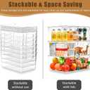 12 Pack Clear Storage Bins with Lids, 7 Quart Stackable Storage Boxes for Storage and Organization, Plastic Storage Containers with Lids, Plastic Bins with Handles for Office, Bedroom, Study Room