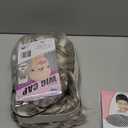 RENERSHOW Short Sliver Gray Curly Wigs for White Women Grey Mix Little Light Brown Wavy Bob Wig with Curtain Bangs Heat Synthetic Daily to Party Womens Wig (Silver)