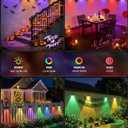 Brightown 12 Pack Solar Lights Outdoor Waterproof, Color Changing Solar Fence Deck Step Flood Lights, Warm White & RGBCW 11 Color, IP65 Waterproof Garden Lights for Outside Backyard Yard Step Patio
