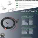 010-11425-01 Threaded Power Cable GLS 10 Power Cable for Garmin LiveScope System, GSD Sonar Modules, and GPSMAP MFDs, with Locking O-Ring Included