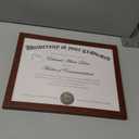 upsimples Certificate Frame with Clear Plexiglass, 8.5 by 11 Picture Diploma Document Degree Frames for Wall and Tabletop, Mahogany,1 Pack