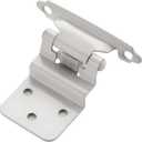 Ravinte 60 Packs (30 Pairs) 3/8" Inset White Cabinet Hinge,Self Closing Hinges for Kitchen/Bathroom/Furniture Cabinets & Doors,Decorative Cabinet Hardware Kitchen Cabinet Hinge with Door Bumper